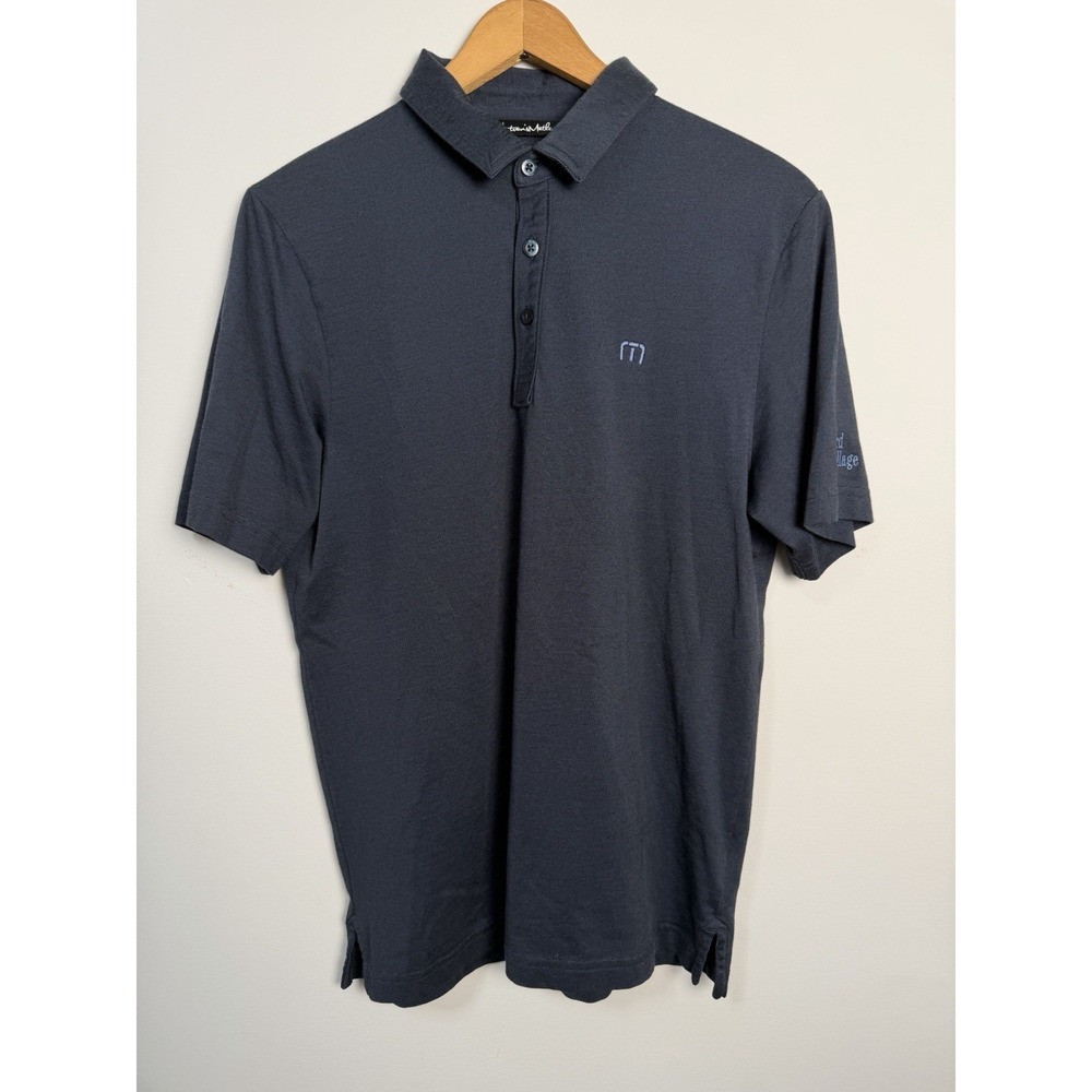 Travis Mathew Polo Shirt Mens Navy Pima Cotton Short Sleeve Small Medford Villag